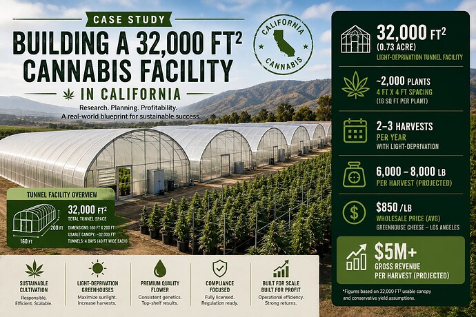 Building a commercial cannabis facility in california